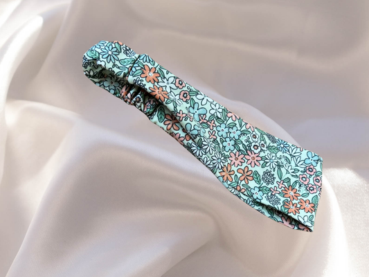 Bandeau cheveux floral vert