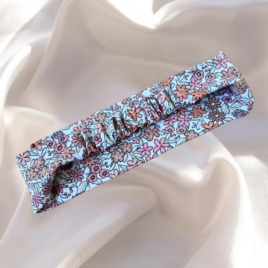 Bandeau cheveux floral rouge