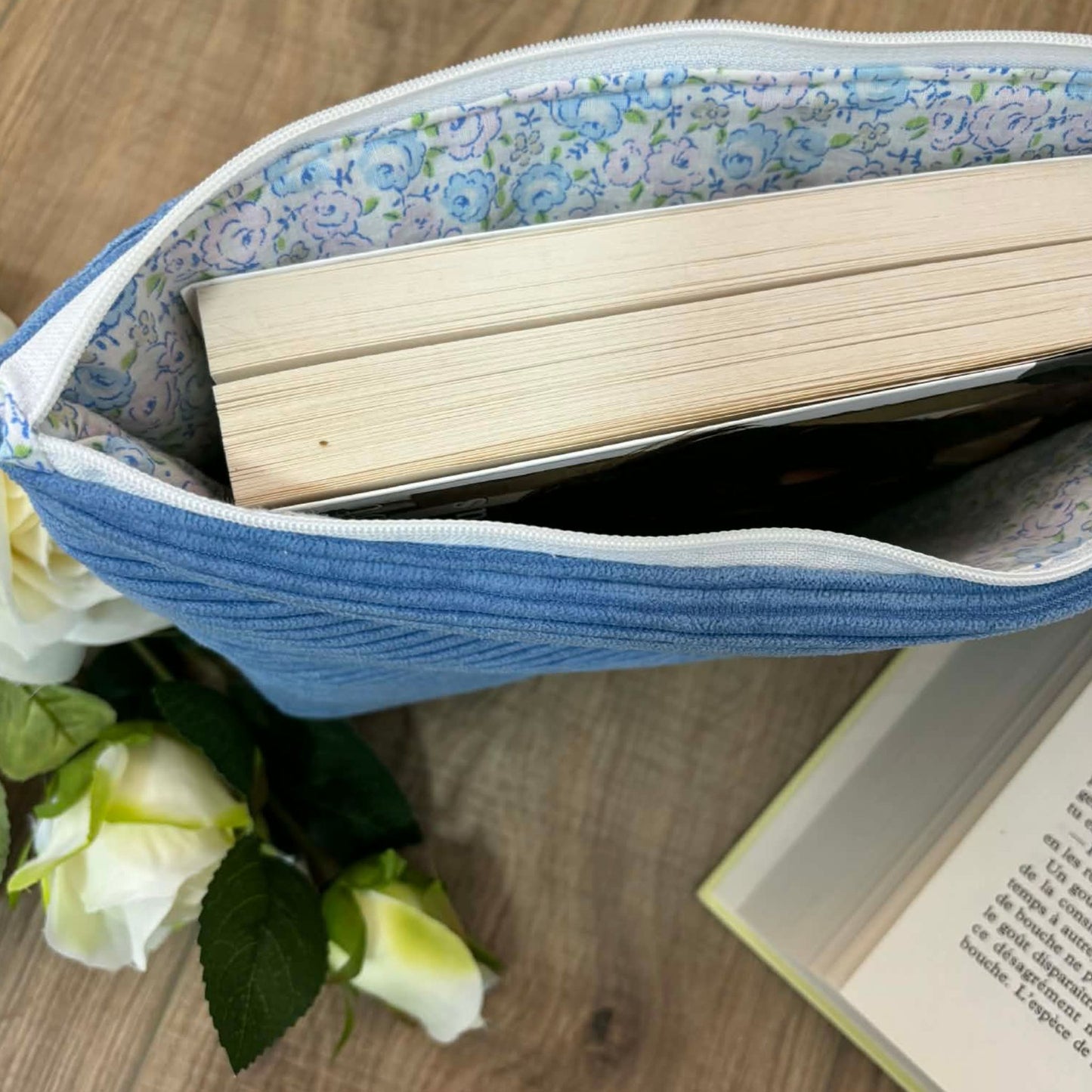 📚 Pochette pour livre fermeture zippé