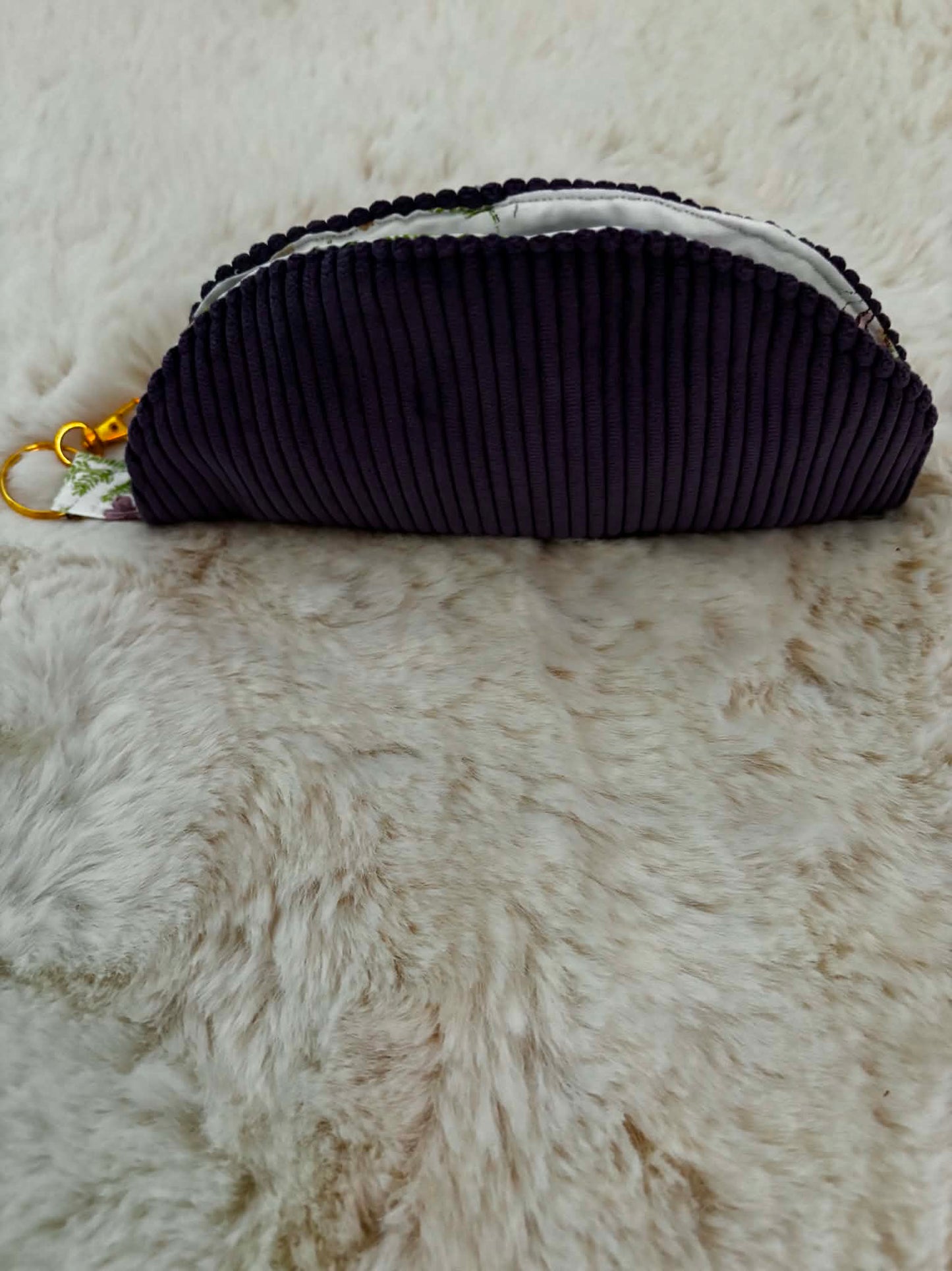 Étui à  lunettes velours  violet