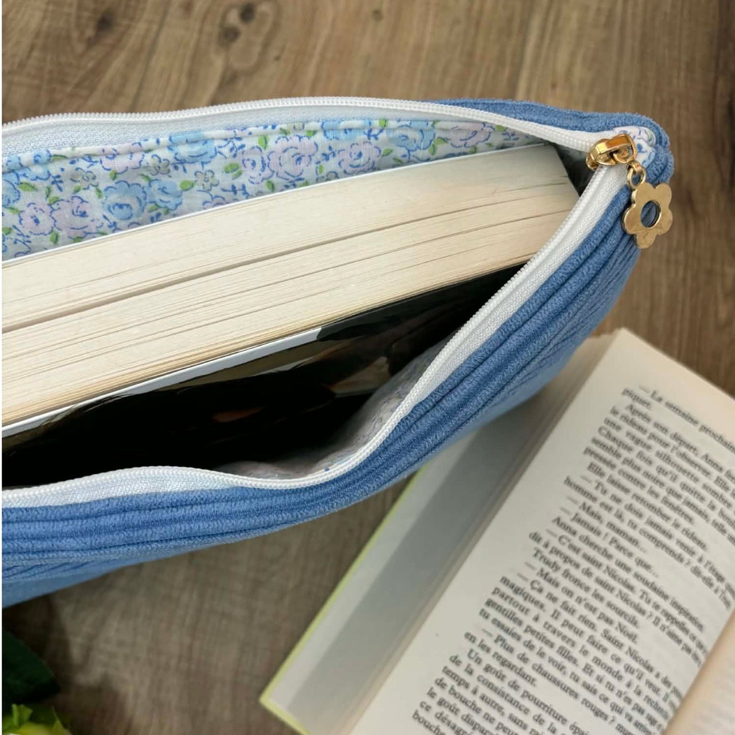 📚 Pochette pour livre fermeture zippé