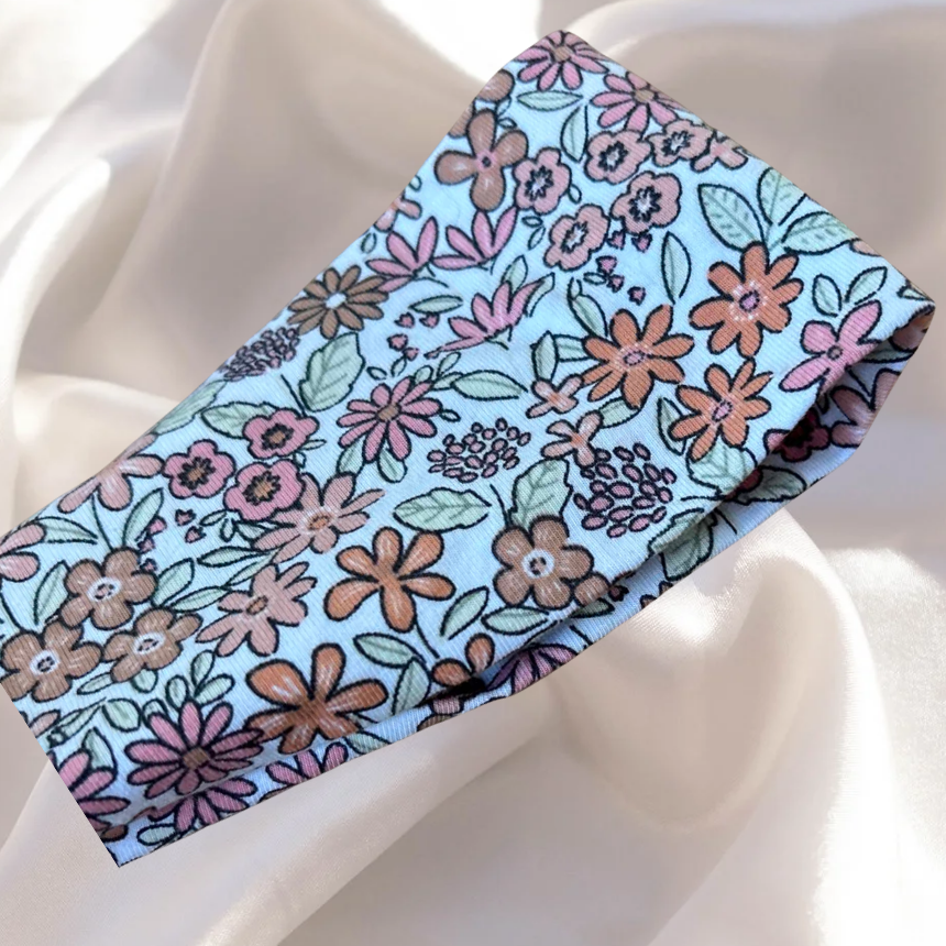 Bandeau cheveux floral rouge