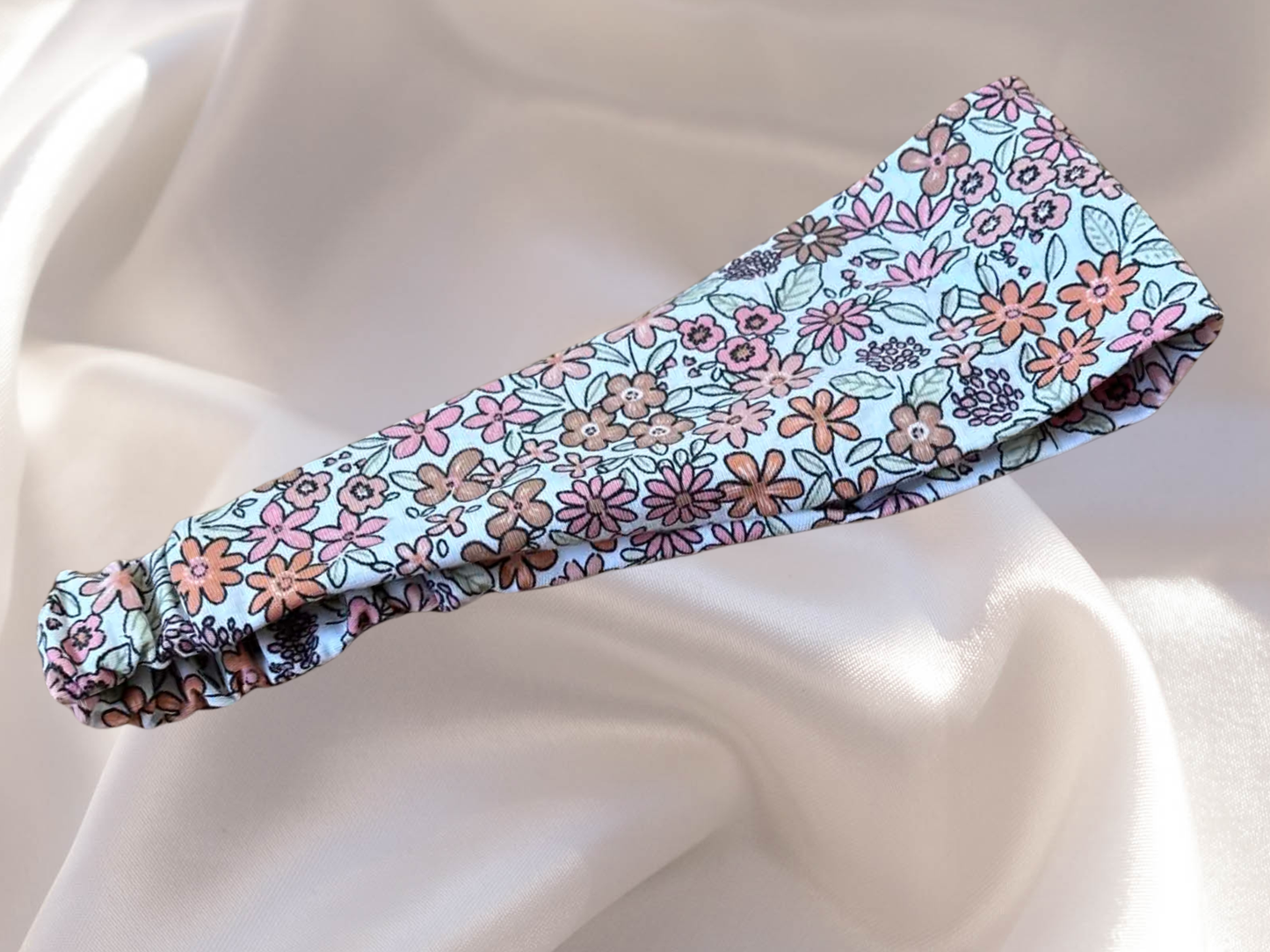 Bandeau cheveux floral rouge