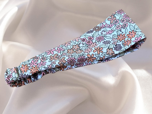 Bandeau cheveux floral rouge