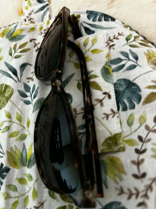 Étui à  lunettes vert