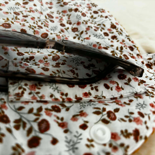 Étui à  lunettes velours  moutarde