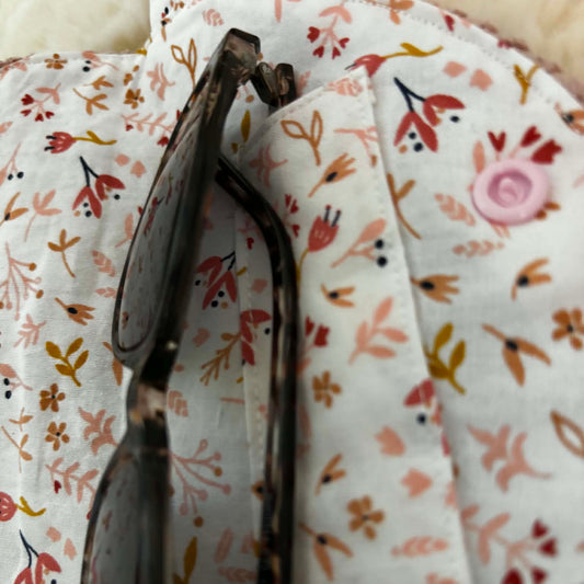 Étui à  lunettes velours parme clair