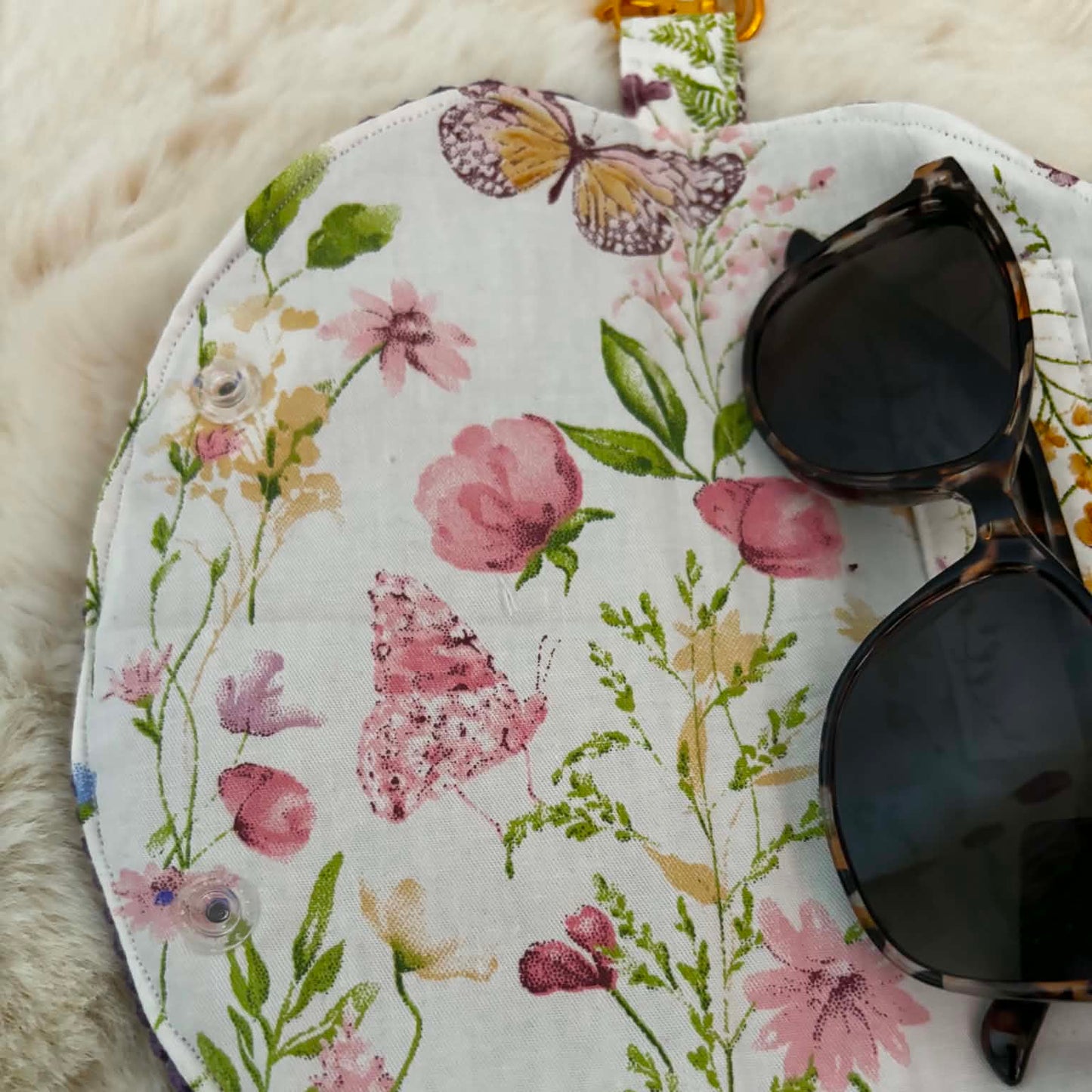 Étui à  lunettes velours  violet